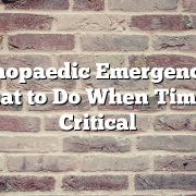 Orthopaedic Emergencies: What to Do When Time is Critical