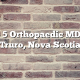 Top 5 Orthopaedic MDs in Truro, Nova Scotia
