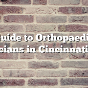 Guide to Orthopaedic Physicians in Cincinnati, Ohio