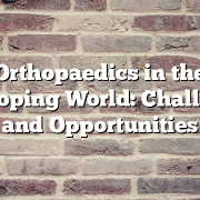 Orthopaedics in the Developing World: Challenges and Opportunities