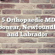 Top 5 Orthopaedic MDs in Carbonear, Newfoundland and Labrador
